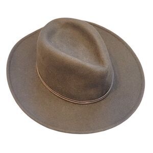 Stetson Unisex Dark Brown 100% Wool Felt Brimmed Hat Size M